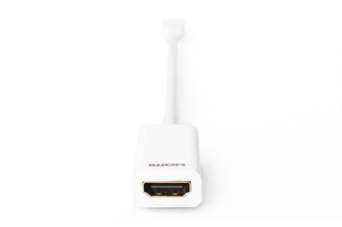 Kabel adapter Displayport 1080p 60Hz FHD Typ miniDP/HDMI A M/Ż biały 0,15m Kabel adapter Displayport 1080p 60Hz FHD Typ miniDP/HDMI A M/Ż biały 0,15m