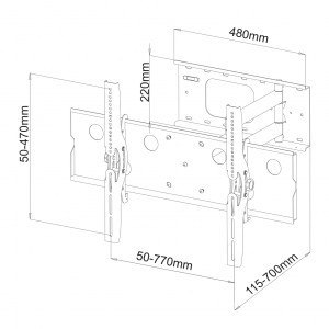 Uchwyt LCD AR-20A 32-60'' 60kg pion/poziom Uchwyt LCD AR-20A 32-60'' 60kg pion/poziom
