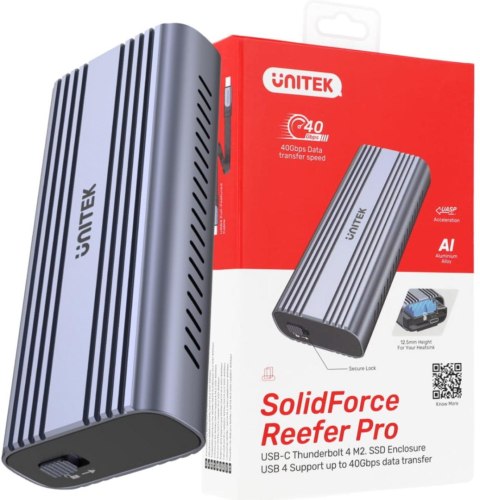 Obudowa dysku Unitek S1226A M.2 SSD PCIe/NVMe 40Gbps Obudowa dysku Unitek S1226A M.2 SSD PCIe/NVMe 40Gbps