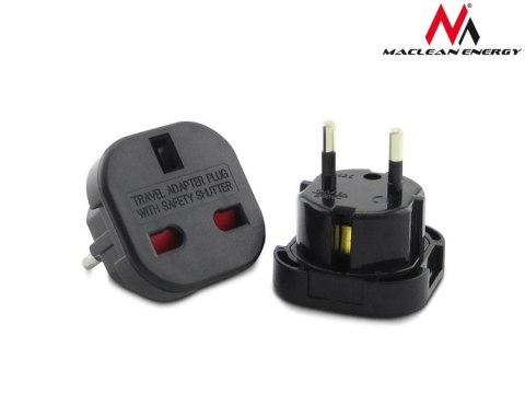 Przejściówka adapter EU na UK MCE72 Czarna Przejściówka adapter EU na UK MCE72 Czarna