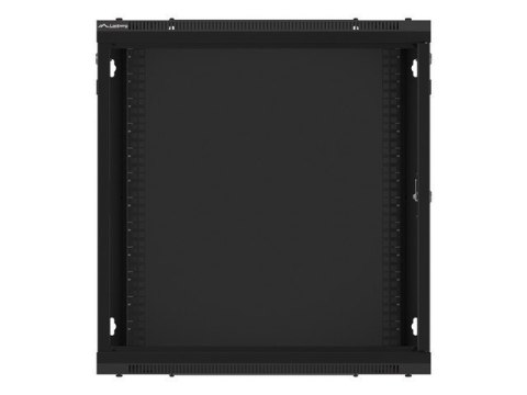 Szafa instalacyjna wisząca 19 12U 600X450mm czarna (drzwi szklane) Szafa instalacyjna wisząca 19 12U 600X450mm czarna (drzwi szklane)