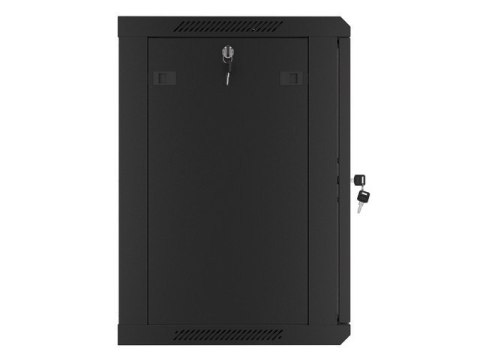 Szafa instalacyjna wisząca 19 12U 600X450mm czarna (drzwi szklane) Szafa instalacyjna wisząca 19 12U 600X450mm czarna (drzwi szklane)