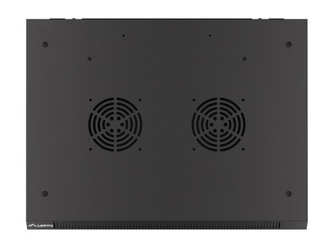Szafa instalacyjna wisząca 19 12U 600X450mm czarna (drzwi szklane) Szafa instalacyjna wisząca 19 12U 600X450mm czarna (drzwi szklane)