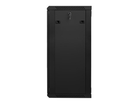Szafa instalacyjna wisząca 19'' 22U 600X450mm czarna (drzwi szklane) Szafa instalacyjna wisząca 19'' 22U 600X450mm czarna (drzwi szklane)