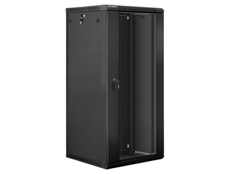 Szafa instalacyjna wisząca 19'' 27U 600X600mm czarna (drzwi szklane) Szafa instalacyjna wisząca 19'' 27U 600X600mm czarna (drzwi szklane)