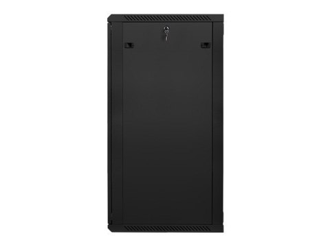 Szafa instalacyjna wisząca 19'' 27U 600X600mm czarna (drzwi szklane) Szafa instalacyjna wisząca 19'' 27U 600X600mm czarna (drzwi szklane)
