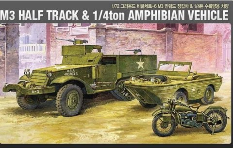 Model plastikowy M3 Half Track an d 1/4 Ton Amphibian Vehicle Model plastikowy M3 Half Track an d 1/4 Ton Amphibian Vehicle