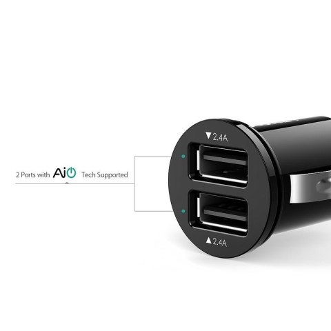 CC-S1 Mini ładowarka samochodowa 2xUSB AiPower 4.8A 24W CC-S1 Mini ładowarka samochodowa 2xUSB AiPower 4.8A 24W