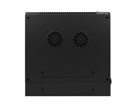 Szafa instalacyjna wisząca dwusekcyjna 19'' 6U 600X600mm czarna Szafa instalacyjna wisząca dwusekcyjna 19'' 6U 600X600mm czarna