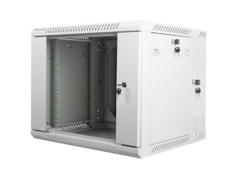 Szafa instalacyjna wisząca dwusekcyjna 19 9U 600X600mm szara Szafa instalacyjna wisząca dwusekcyjna 19 9U 600X600mm szara
