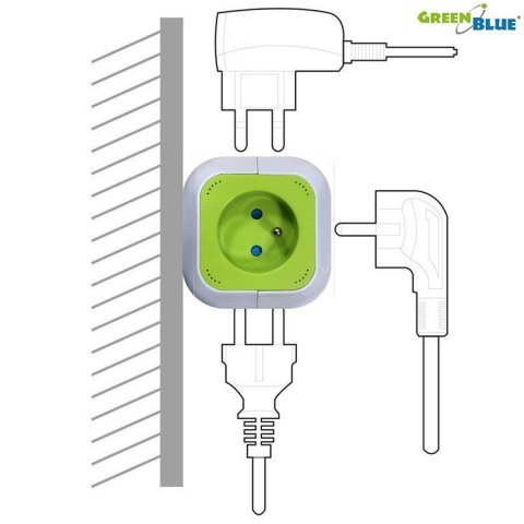 MagicCube poczwórne gniazdko prądowe, 2 wejścia usb 1,4m GB118 MagicCube poczwórne gniazdko prądowe, 2 wejścia usb 1,4m GB118