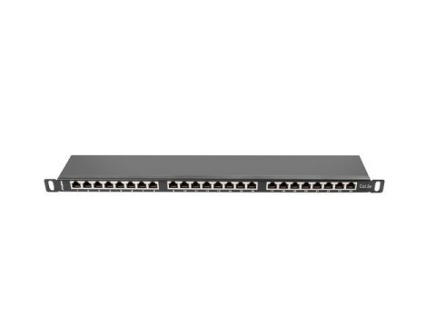 Patch Panel 24 Port 0.5U Kat.5E czarny ekranowany Patch Panel 24 Port 0.5U Kat.5E czarny ekranowany