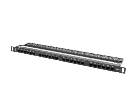 Patch Panel 24 Port 0.5U Kat.5E czarny Patch Panel 24 Port 0.5U Kat.5E czarny