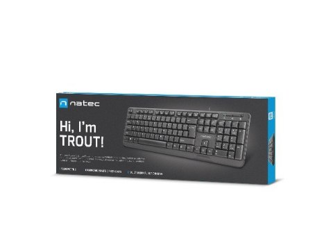 Klawiatura Trout Slim 1.8m czarna USB Klawiatura Trout Slim 1.8m czarna USB
