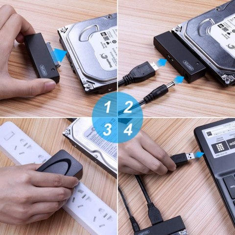 Adapter USB3.0 - SATA III HDD/SSD 2,5/3,5; Y-1039 Adapter USB3.0 - SATA III HDD/SSD 2,5/3,5; Y-1039