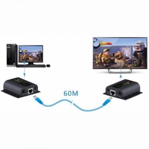 Extender HDMI po skrętce Cat.6/6a/7 do 60m, FullHD, with IR Extender HDMI po skrętce Cat.6/6a/7 do 60m, FullHD, with IR