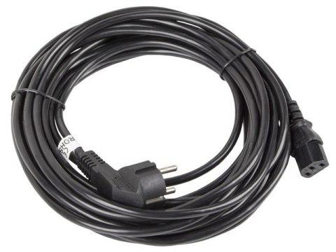 Kabel zasilający CEE 7/7 - IEC 320 C13 VDE 10M czarny Kabel zasilający CEE 7/7 - IEC 320 C13 VDE 10M czarny