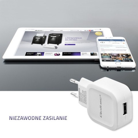 Ładowarka sieciowa 12W | 5V | 2.4A | USB | Biała Ładowarka sieciowa 12W | 5V | 2.4A | USB | Biała