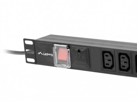 Listwa zasilająca Rack PDU 19 cali 1U 10A 10X IEC C13 2m C14 czarna Listwa zasilająca Rack PDU 19 cali 1U 10A 10X IEC C13 2m C14 czarna