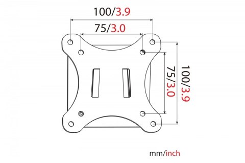 Uchwyt ścienny pojedynczy, 1xLCD, max. 27", max. obciążenie 18kg, poziomnica Uchwyt ścienny pojedynczy, 1xLCD, max. 27", max. obciążenie 18kg, poziomnica