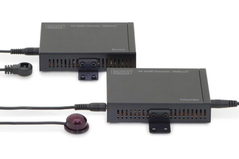 Przedłużacz/Extender HDMI HDBaseT do 70m po Cat.5e, 4K 30Hz UHD, HDCP 2.2, IR, z audio (zestaw) Przedłużacz/Extender HDMI HDBaseT do 70m po Cat.5e, 4K 30Hz UHD, HDCP 2.2, IR, z audio (zestaw)