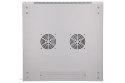 Szafka wisząca rack 4U 600x600 szara szklane drzwi