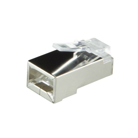 Wtyki RJ45 CAT.6 100szt. ekranowane z osłoną, czarne Wtyki RJ45 CAT.6 100szt. ekranowane z osłoną, czarne