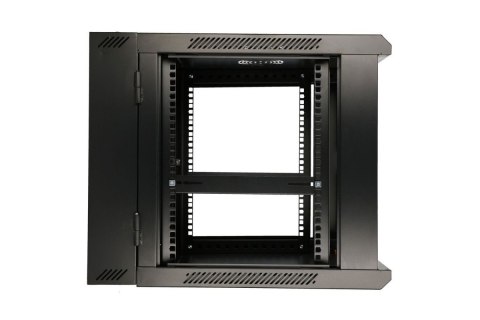 Szafka wisząca rack 12U 600x600 czarna dwusekcyjna Szafka wisząca rack 12U 600x600 czarna dwusekcyjna
