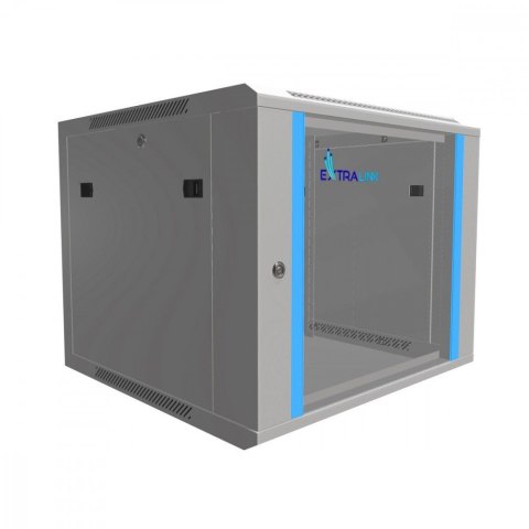Szafka wisząca rack 9U 600x600 szara szklane drzwi Szafka wisząca rack 9U 600x600 szara szklane drzwi