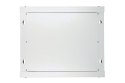 Szafka wisząca rack 9U 600x600 szara szklane drzwi