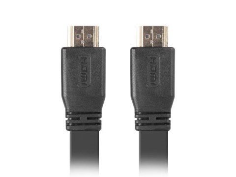 Kabel HDMI-HDMI M/M v2.0 5m czarny płaski Kabel HDMI-HDMI M/M v2.0 5m czarny płaski