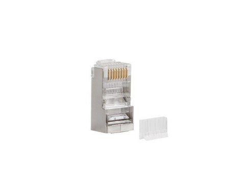 Wtyk sieciowy RJ45 8P8C kat.6 FTP (100szt) z prowadnic do linki i do drutu Wtyk sieciowy RJ45 8P8C kat.6 FTP (100szt) z prowadnic do linki i do drutu