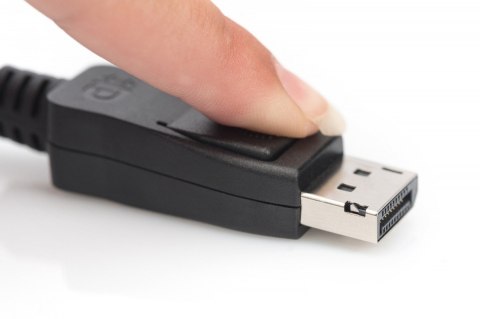 Kabel połączeniowy DisplayPort z zatrzaskami 8K 30Hz UHD Typ DP/DP M/M czarny 2m Kabel połączeniowy DisplayPort z zatrzaskami 8K 30Hz UHD Typ DP/DP M/M czarny 2m
