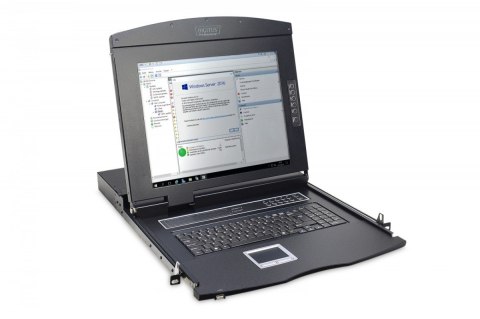 Konsola 17 LCD z touchpad KVM 8 portów 1U komplet kabli (8xDS-19231) klawiatura US Konsola 17 LCD z touchpad KVM 8 portów 1U komplet kabli (8xDS-19231) klawiatura US