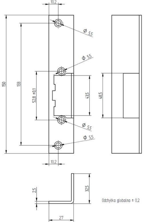 SZYLD ELEKTRA KĄTOWY KRÓTKI MALOWANY SK1501-M SZYLD ELEKTRA KĄTOWY KRÓTKI MALOWANY SK1501-M