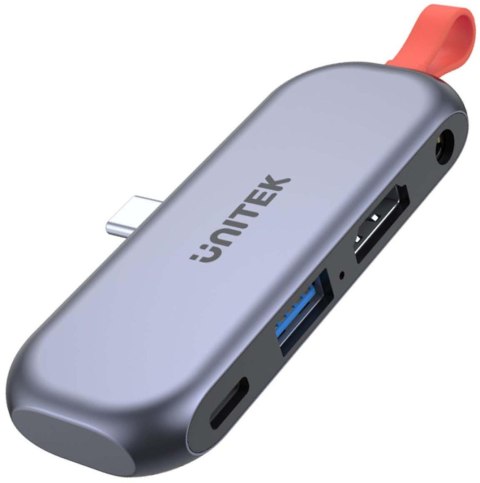 Unitek Hub USB-C mobile, HDMI 4K, audio, PD 100W Unitek Hub USB-C mobile, HDMI 4K, audio, PD 100W