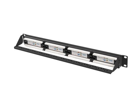 Patchpanel 24 port 1U KAT6A PPUA-1024-B Czarny Patchpanel 24 port 1U KAT6A PPUA-1024-B Czarny