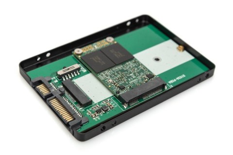 Adapter na dysk SATA/HDD 2,5" M.2 /mSATA SATA 3,6 Gbit/s, zapis do 520 MB/s Aluminiowa Adapter na dysk SATA/HDD 2,5" M.2 /mSATA SATA 3,6 Gbit/s, zapis do 520 MB/s Aluminiowa