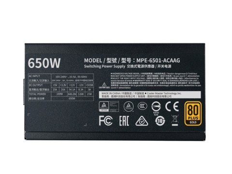 Zasilacz modularny MWE Gold V2 650W 80+ Gold Zasilacz modularny MWE Gold V2 650W 80+ Gold