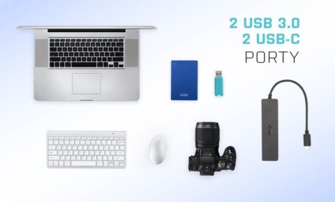 Hub USB-A/USB-C Metal 2x USB 3.0 + 2x USB-C (10 Gbps) Hub USB-A/USB-C Metal 2x USB 3.0 + 2x USB-C (10 Gbps)