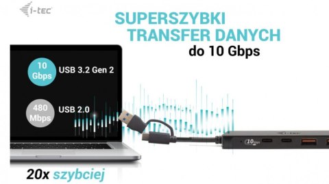 Hub USB-A/USB-C Metal 2x USB 3.0 + 2x USB-C (10 Gbps) Hub USB-A/USB-C Metal 2x USB 3.0 + 2x USB-C (10 Gbps)
