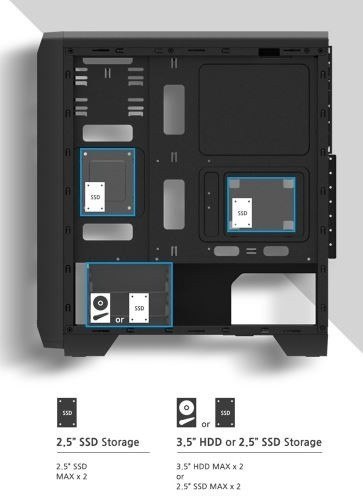 Obudowa S2 ATX Mid Tower PC Case 120mm fan Obudowa S2 ATX Mid Tower PC Case 120mm fan