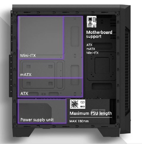 Obudowa S3 ATX Mid Tower PC Case 120mm fan Obudowa S3 ATX Mid Tower PC Case 120mm fan