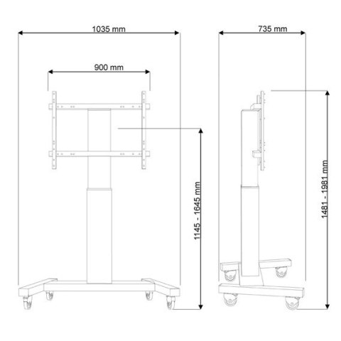 Stojak mobilny PLASMA-M2250 BLACK Stojak mobilny PLASMA-M2250 BLACK