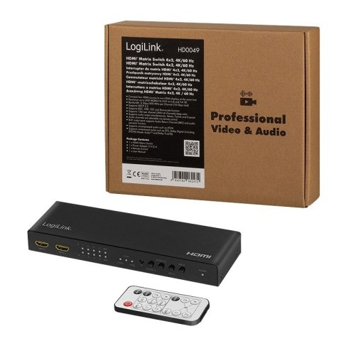 Switch 4x2 HDMI, 4K 60Hz, z pilotem Switch 4x2 HDMI, 4K 60Hz, z pilotem