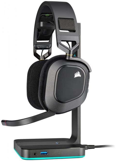 Słuchawki bezprzewodowe HS80 RGB Carbon Słuchawki bezprzewodowe HS80 RGB Carbon