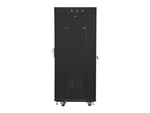 Szafa instalacyjna rack stojąca 19 27U 600x600 czarna, drzwi szklane LCD (Flat pack) Szafa instalacyjna rack stojąca 19 27U 600x600 czarna, drzwi szklane LCD (Flat pack)