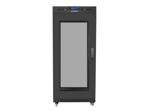 Szafa instalacyjna rack stojąca 19 27U 600x800 czarna, drzwi perforowane LCD (Flat Pack) Szafa instalacyjna rack stojąca 19 27U 600x800 czarna, drzwi perforowane LCD (Flat Pack)