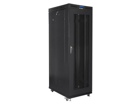 Szafa instalacyjna rack stojąca 19 42U 800x1000 czarna, drzwi perforowane LCD (Flat pack) Szafa instalacyjna rack stojąca 19 42U 800x1000 czarna, drzwi perforowane LCD (Flat pack)