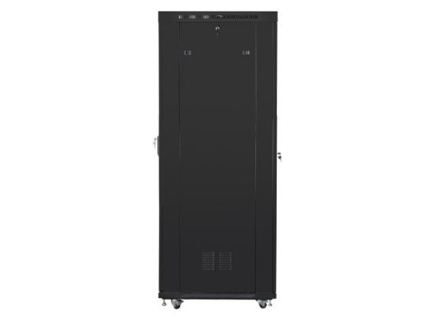 Szafa instalacyjna rack stojąca 19 42U 800x1000 czarna, drzwi perforowane LCD (Flat pack) Szafa instalacyjna rack stojąca 19 42U 800x1000 czarna, drzwi perforowane LCD (Flat pack)